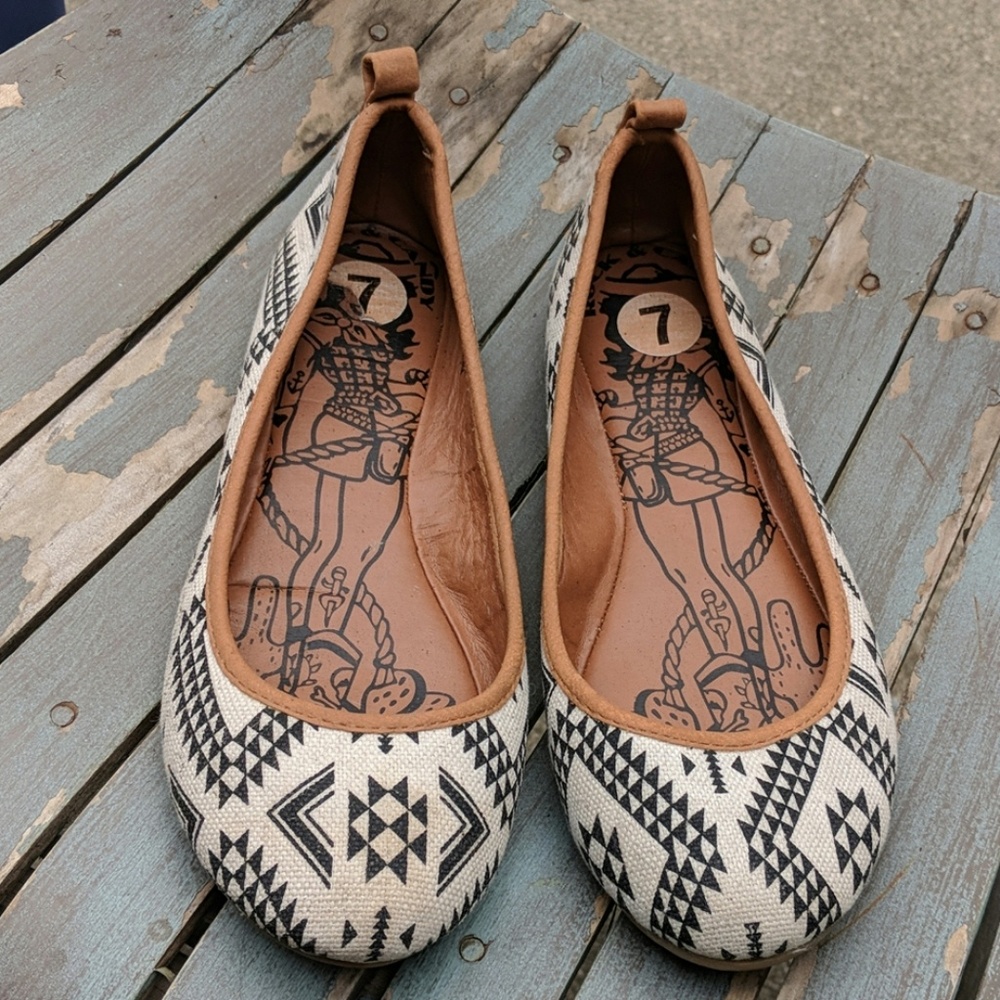 Rock & Candy Canvas Slip on Flats Size 7M EUC